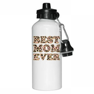 Best Mom Ever Stylish Leopard Print Aluminum Water Bottle