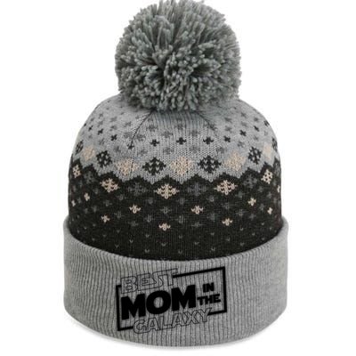 Best Mom In The Galaxy Parody Movie Logo The Baniff Cuffed Pom Beanie