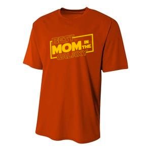 Best Mom In The Galaxy Parody Movie Logo Youth Performance Sprint T-Shirt