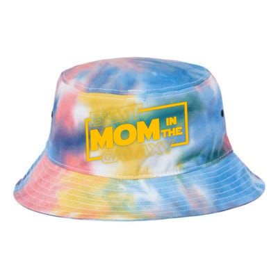 Best Mom In The Galaxy Parody Movie Logo Tie Dye Newport Bucket Hat