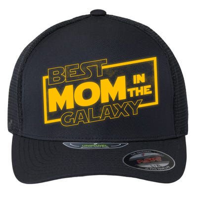 Best Mom In The Galaxy Parody Movie Logo Flexfit Unipanel Trucker Cap