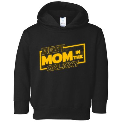 Best Mom In The Galaxy Parody Movie Logo Toddler Hoodie
