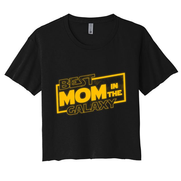 Best Mom In The Galaxy Parody Movie Logo Crop Top
