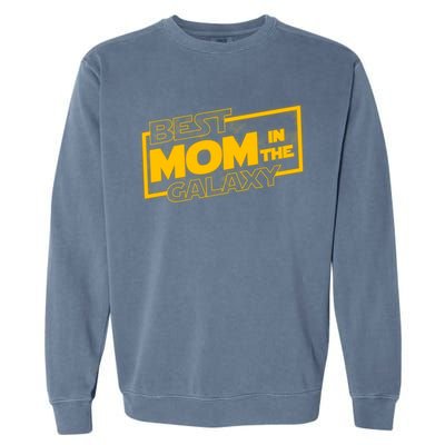 Best Mom In The Galaxy Parody Movie Logo Garment-Dyed Sweatshirt