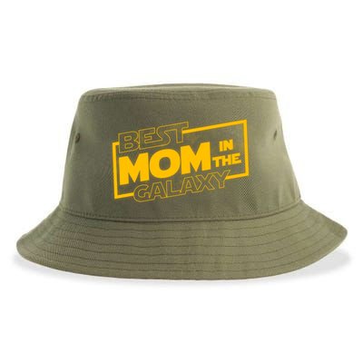 Best Mom In The Galaxy Parody Movie Logo Sustainable Bucket Hat