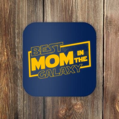 Best Mom In The Galaxy Parody Movie Logo Coaster