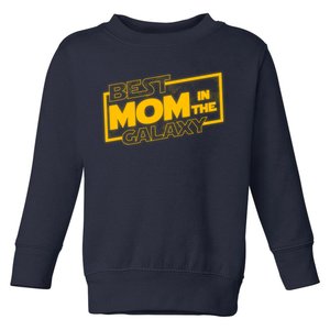 Best Mom In The Galaxy Parody Movie Logo Toddler Sweatshirt