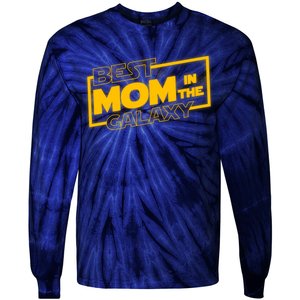 Best Mom In The Galaxy Parody Movie Logo Tie-Dye Long Sleeve Shirt