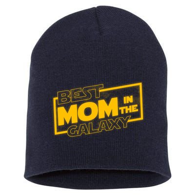 Best Mom In The Galaxy Parody Movie Logo Short Acrylic Beanie