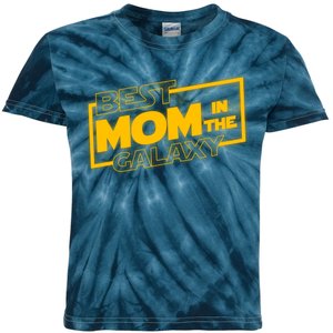 Best Mom In The Galaxy Parody Movie Logo Kids Tie-Dye T-Shirt