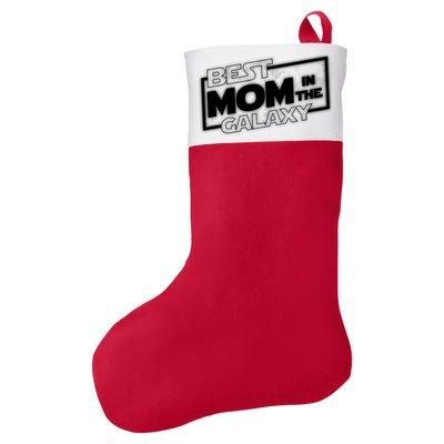 Best Mom In The Galaxy Parody Movie Logo Felt Holiday Christmas Stocking