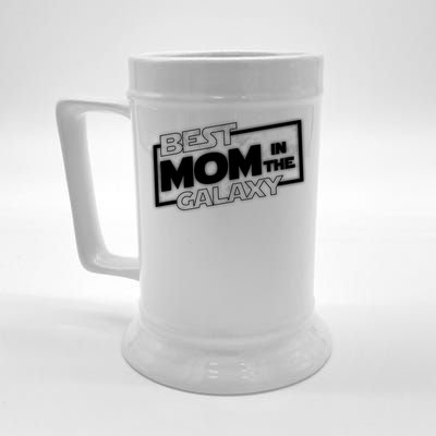 Best Mom In The Galaxy Parody Movie Logo Beer Stein