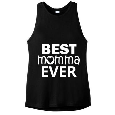 Best Momma Ever Ladies PosiCharge Tri-Blend Wicking Tank