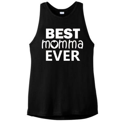 Best Momma Ever Ladies PosiCharge Tri-Blend Wicking Tank