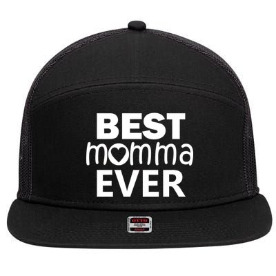 Best Momma Ever 7 Panel Mesh Trucker Snapback Hat