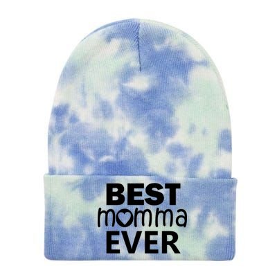 Best Momma Ever Tie Dye 12in Knit Beanie