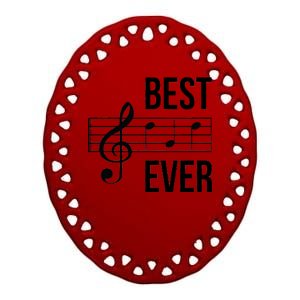 Best Music Ever Ceramic Oval Ornament