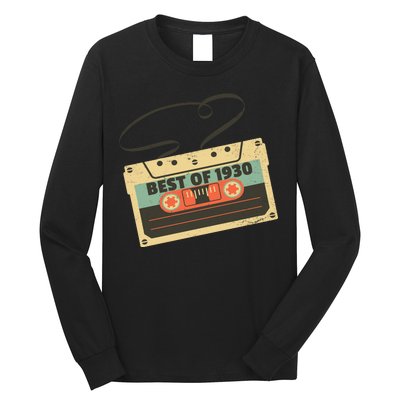 Best Of 1930 Vintage Retro 90th Birthday Long Sleeve Shirt