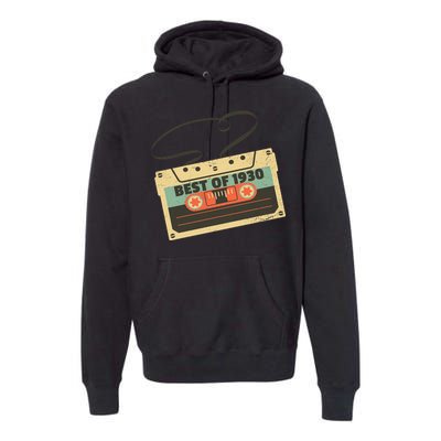 Best Of 1930 Vintage Retro 90th Birthday Premium Hoodie