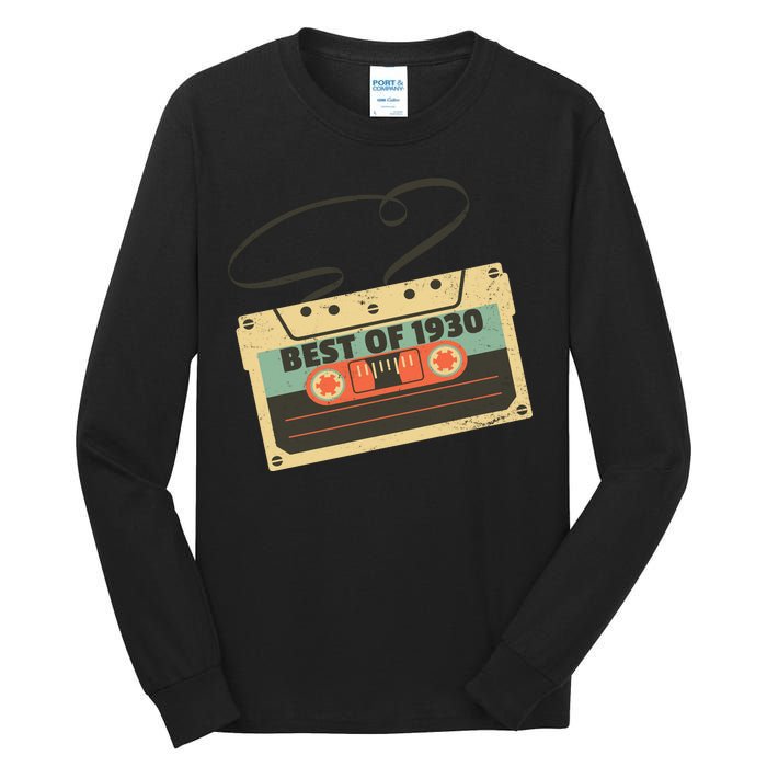 Best Of 1930 Vintage Retro 90th Birthday Tall Long Sleeve T-Shirt