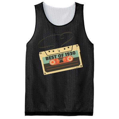 Best Of 1930 Vintage Retro 90th Birthday Mesh Reversible Basketball Jersey Tank