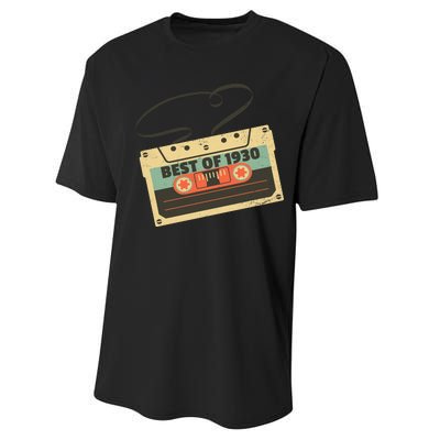 Best Of 1930 Vintage Retro 90th Birthday Performance Sprint T-Shirt