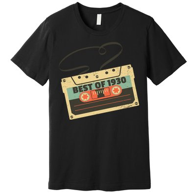 Best Of 1930 Vintage Retro 90th Birthday Premium T-Shirt