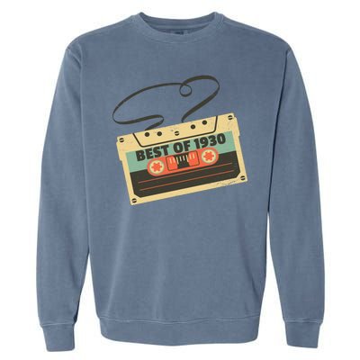 Best Of 1930 Vintage Retro 90th Birthday Garment-Dyed Sweatshirt