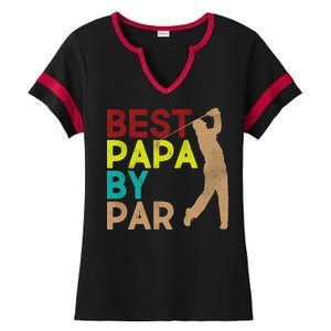 Best Papa By Par Ladies Halftime Notch Neck Tee