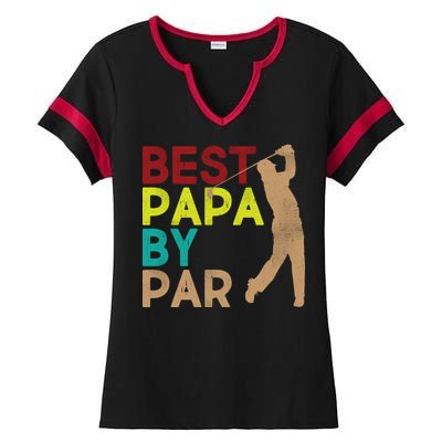 Best Papa By Par Ladies Halftime Notch Neck Tee