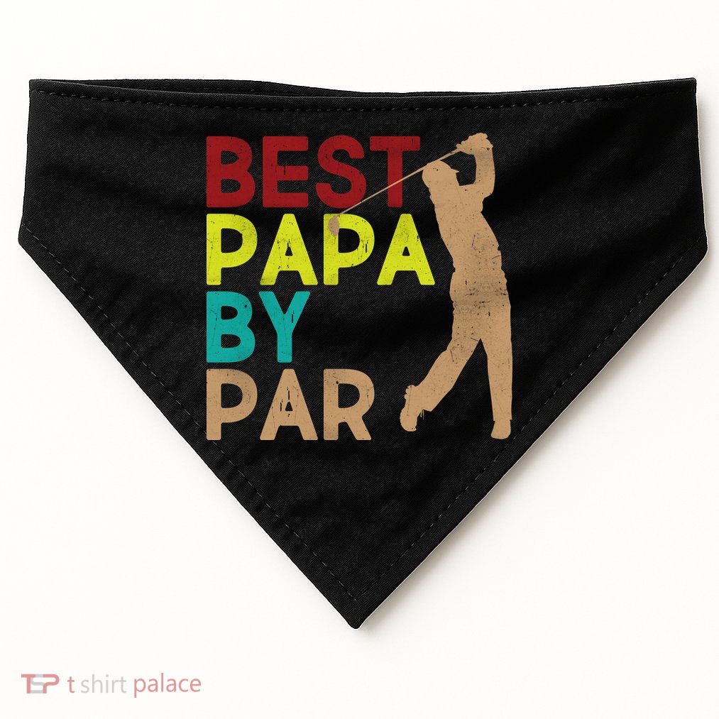 Best Papa By Par USA-Made Doggie Bandana