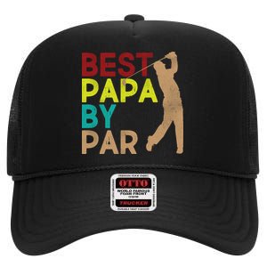 Best Papa By Par High Crown Mesh Back Trucker Hat