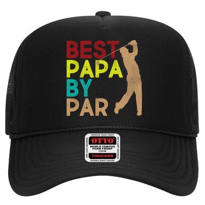 Best Papa By Par High Crown Mesh Back Trucker Hat