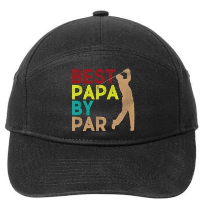 Best Papa By Par 7-Panel Snapback Hat