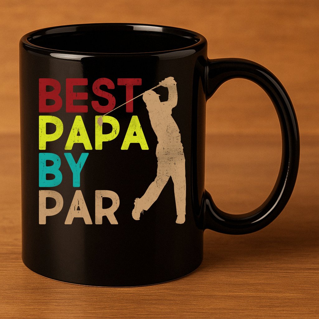 Best Papa By Par 11oz C Handle Ceramic Mug