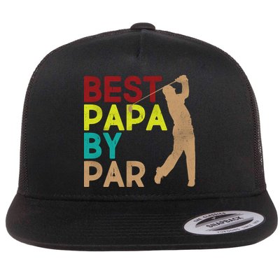 Best Papa By Par Flat Bill Trucker Hat