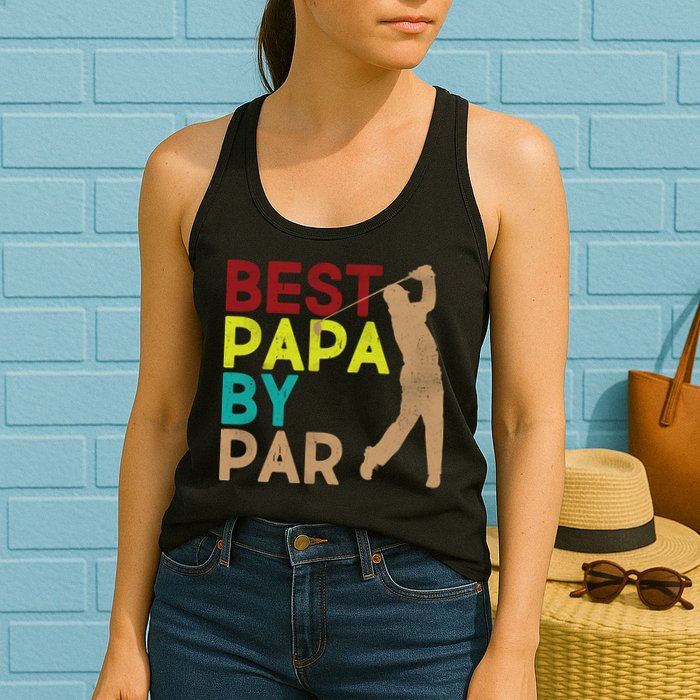 Best Papa By Par Womens Tank Top