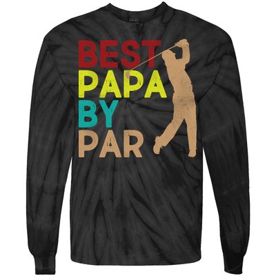 Best Papa By Par Tie-Dye Long Sleeve Shirt