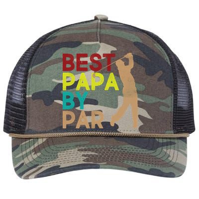 Best Papa By Par Retro Rope Trucker Hat Cap