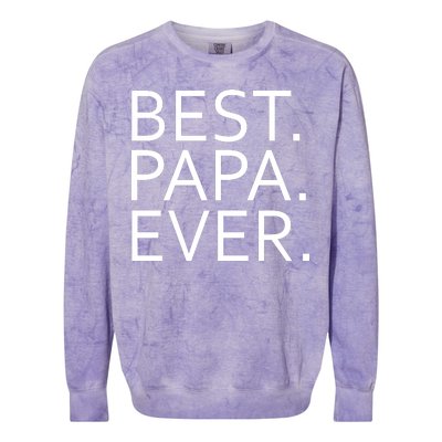 Best Papa Ever Colorblast Crewneck Sweatshirt