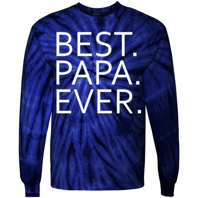 Best Papa Ever Tie-Dye Long Sleeve Shirt