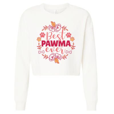 Best Pawma Ever Grandma Cropped Pullover Crew
