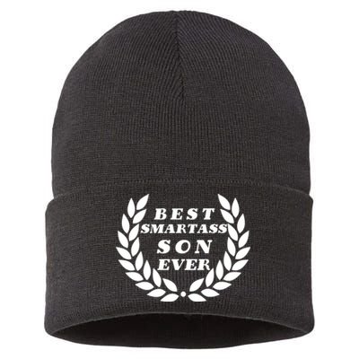 Best Smartass Son Ever Sustainable Knit Beanie