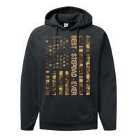 Best Stepdad Ever Camouflage Flag Performance Fleece Hoodie