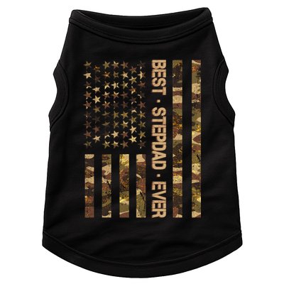 Best Stepdad Ever Camouflage Flag Doggie Tank