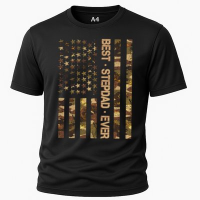 Best Stepdad Ever Camouflage Flag Performance Shirt