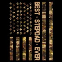 Best Stepdad Ever Camouflage Flag 7-Panel Snapback Hat