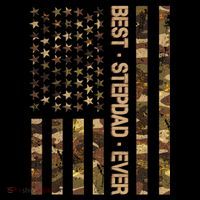 Best Stepdad Ever Camouflage Flag Flatbill Hat