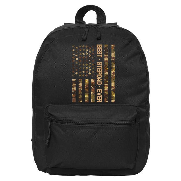 Best Stepdad Ever Camouflage Flag 16 in Basic Backpack