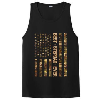 Best Stepdad Ever Camouflage Flag PosiCharge Competitor Tank